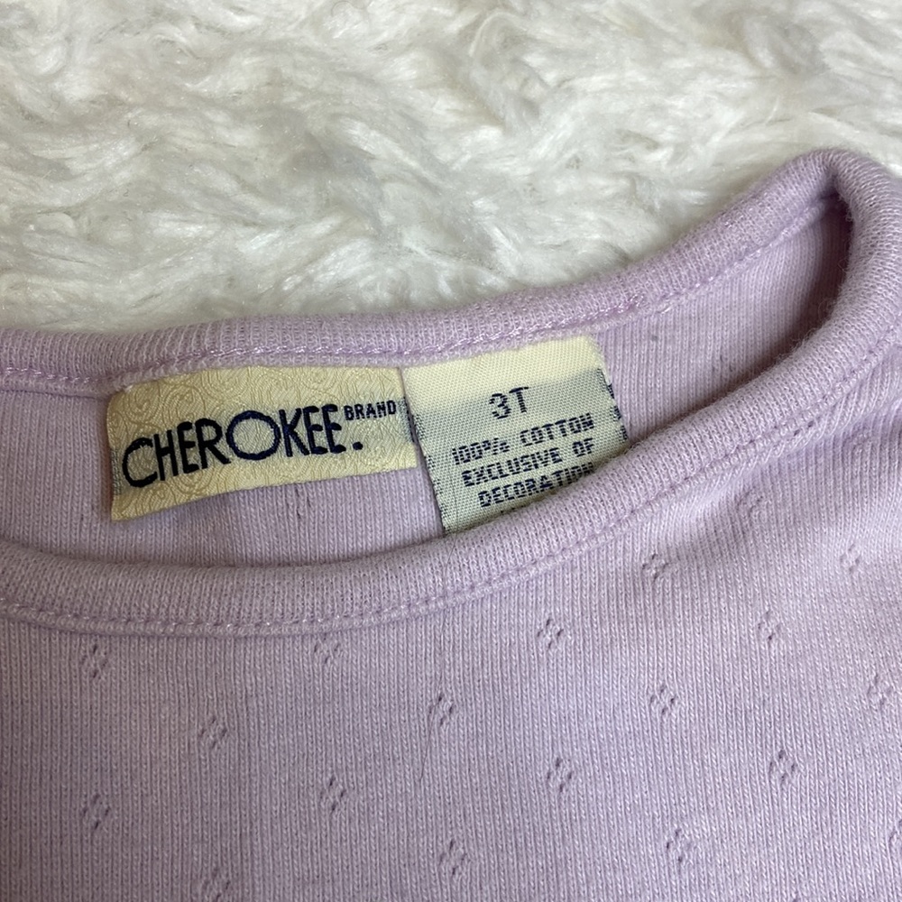 Cherokee Purple Short Sleeved Flower Flutter Top - Picture 7 of 7